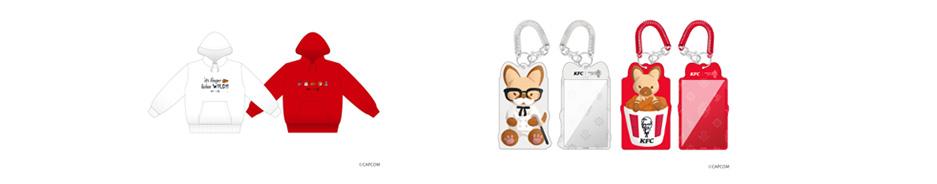 左から「コラボパーカー」「アイルーパスケース」イメージ