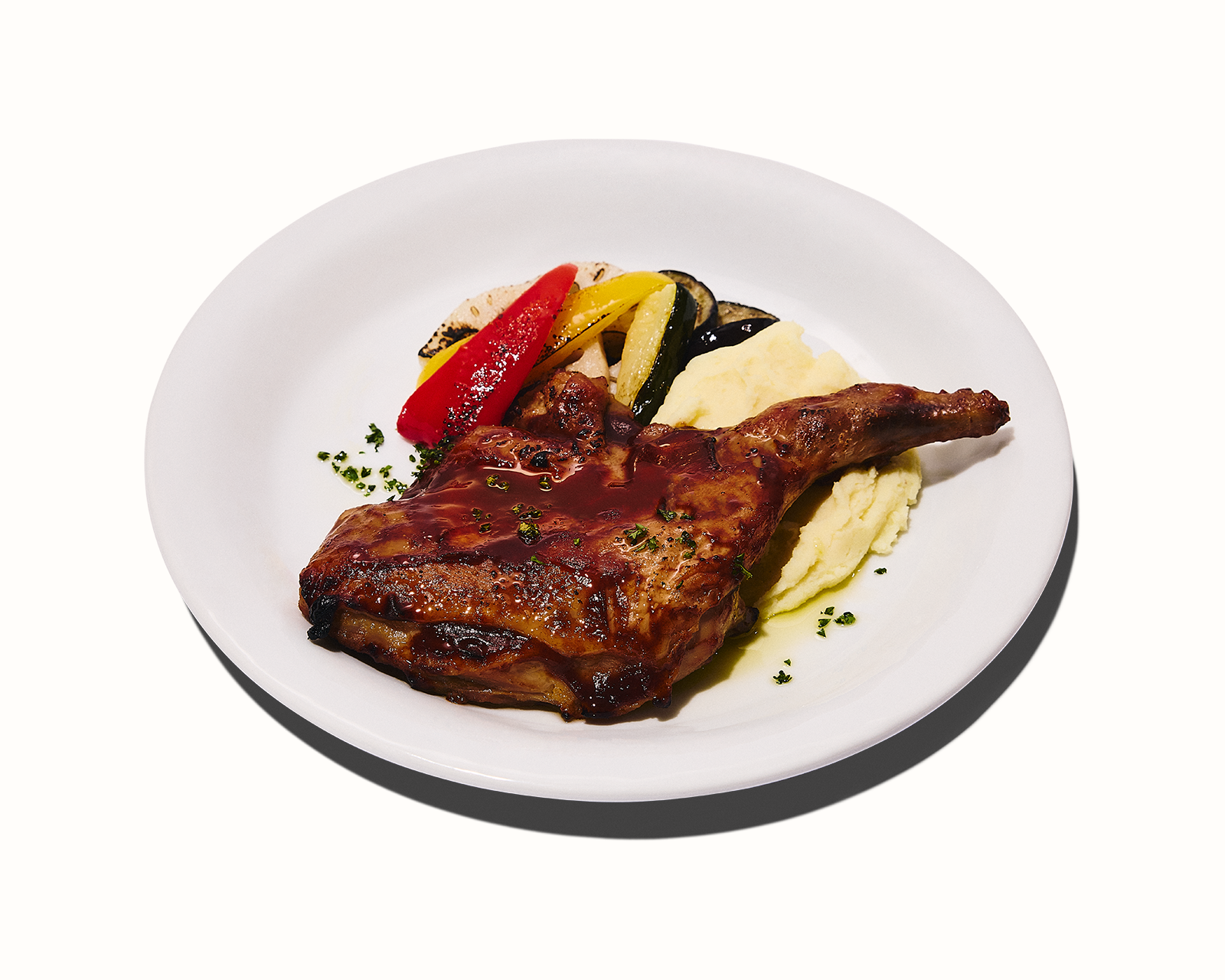 クリスマス バーベキューチキンプレート　グリル野菜添え