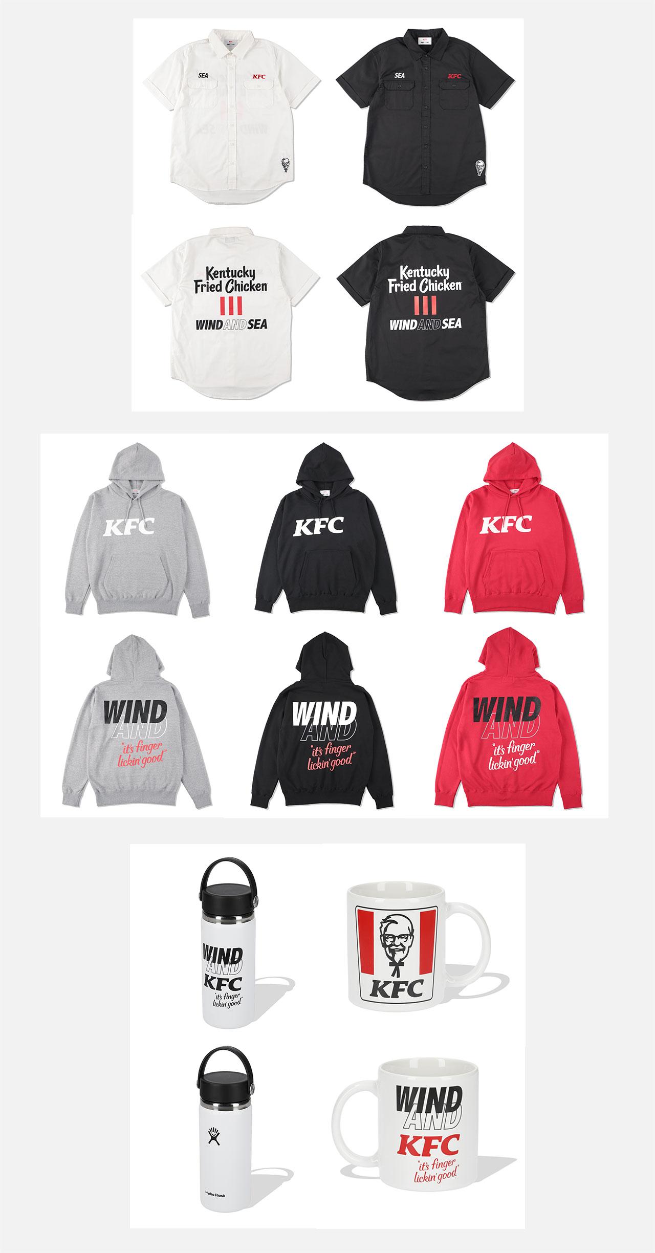 柄デザインプリントkfc×WIND AND SEA